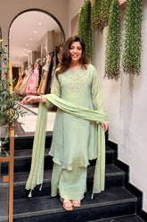 Mehr Mint Hand Embroidered Set