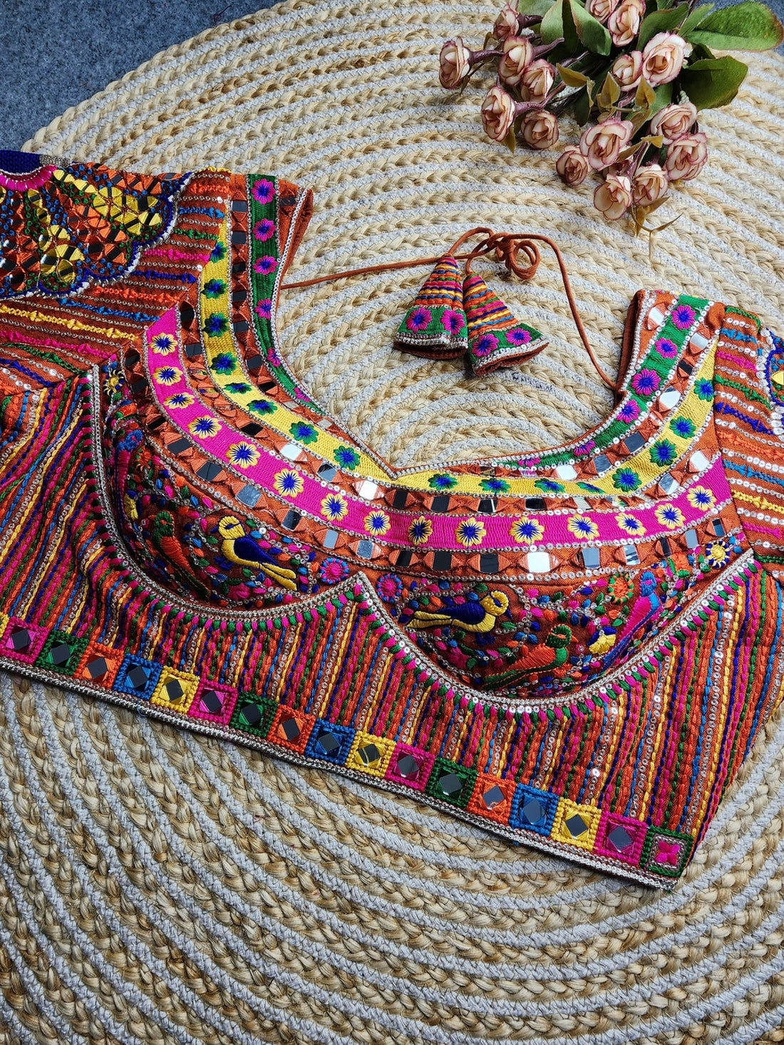 Navratri Rangrez Rasiya Mirror Work Blouse