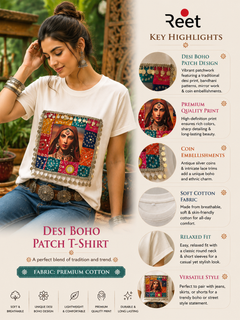 Desi Boho Patch T-Shirt