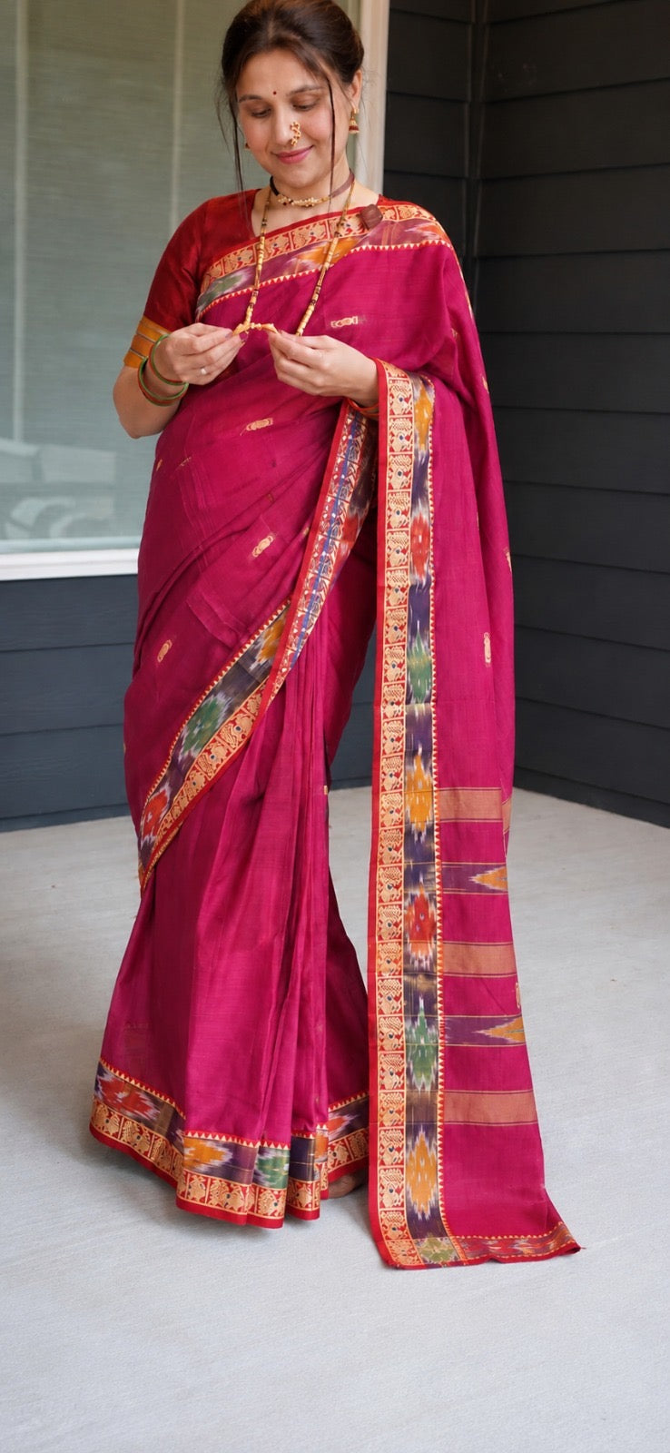 Peacock and Patolla Rich Zari Woven Border Saree