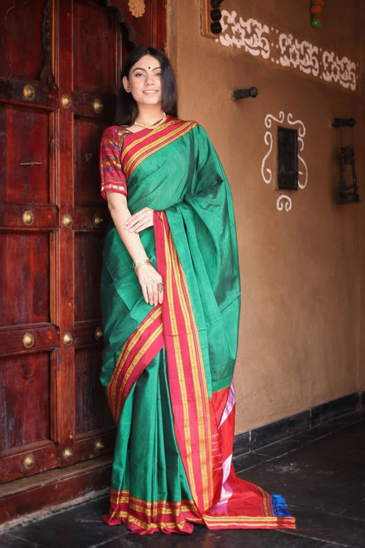 Ilkal Saree with Pure Resham Pallu