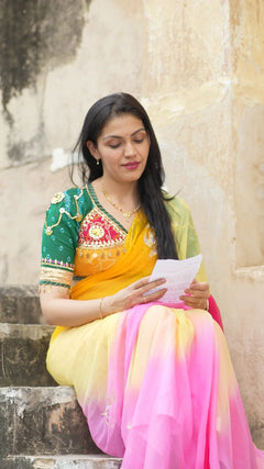 Rajputana Rani Gota Patti Angi saree with blouse
