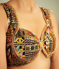 Thread and sequins blouse