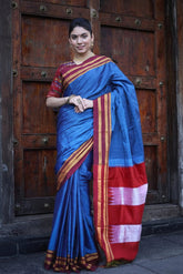 Neel Riwaayat Ilkal Pure Resham Saree