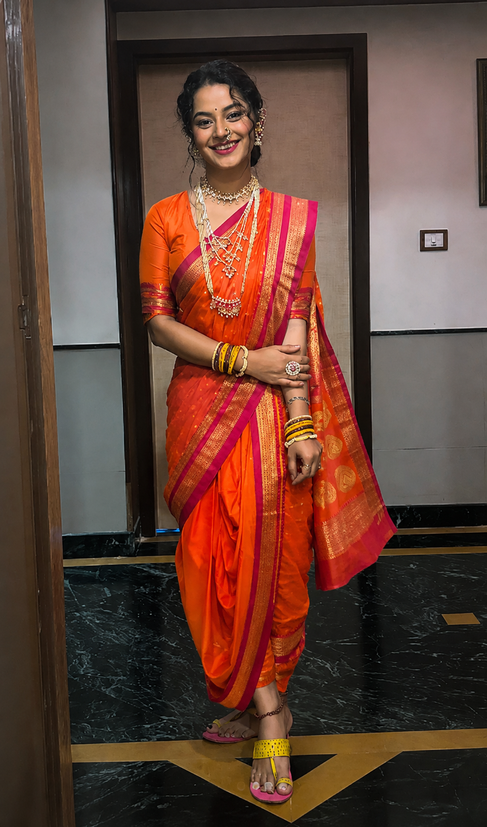 Traditional Narayan Peth Paithani Nauvari Saree