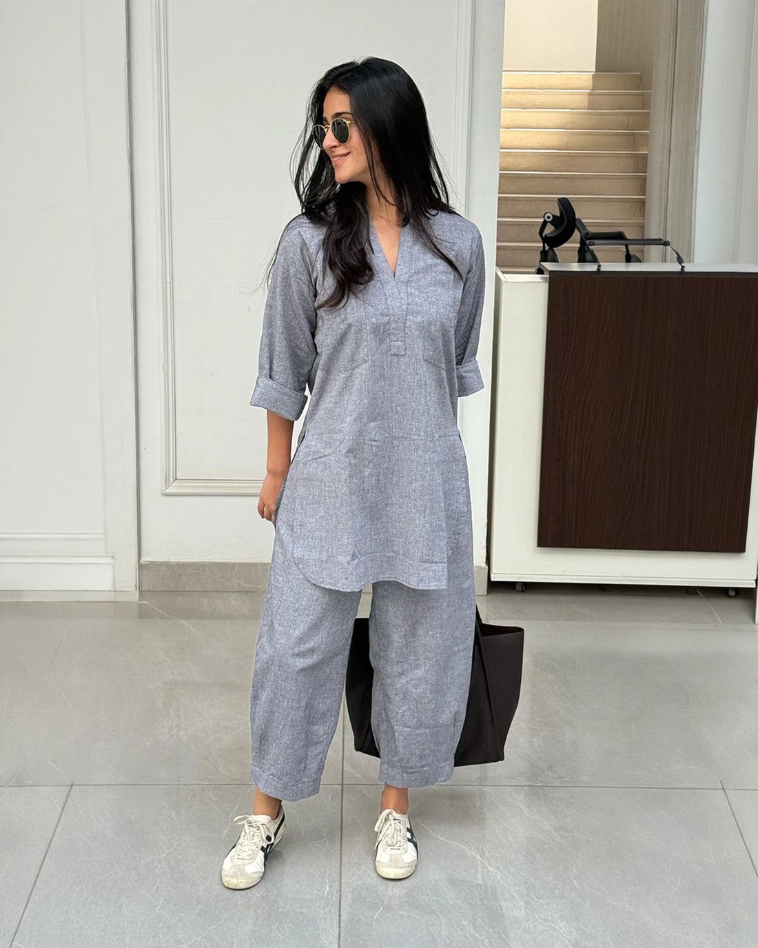 Relaxed Fit Off-White Set