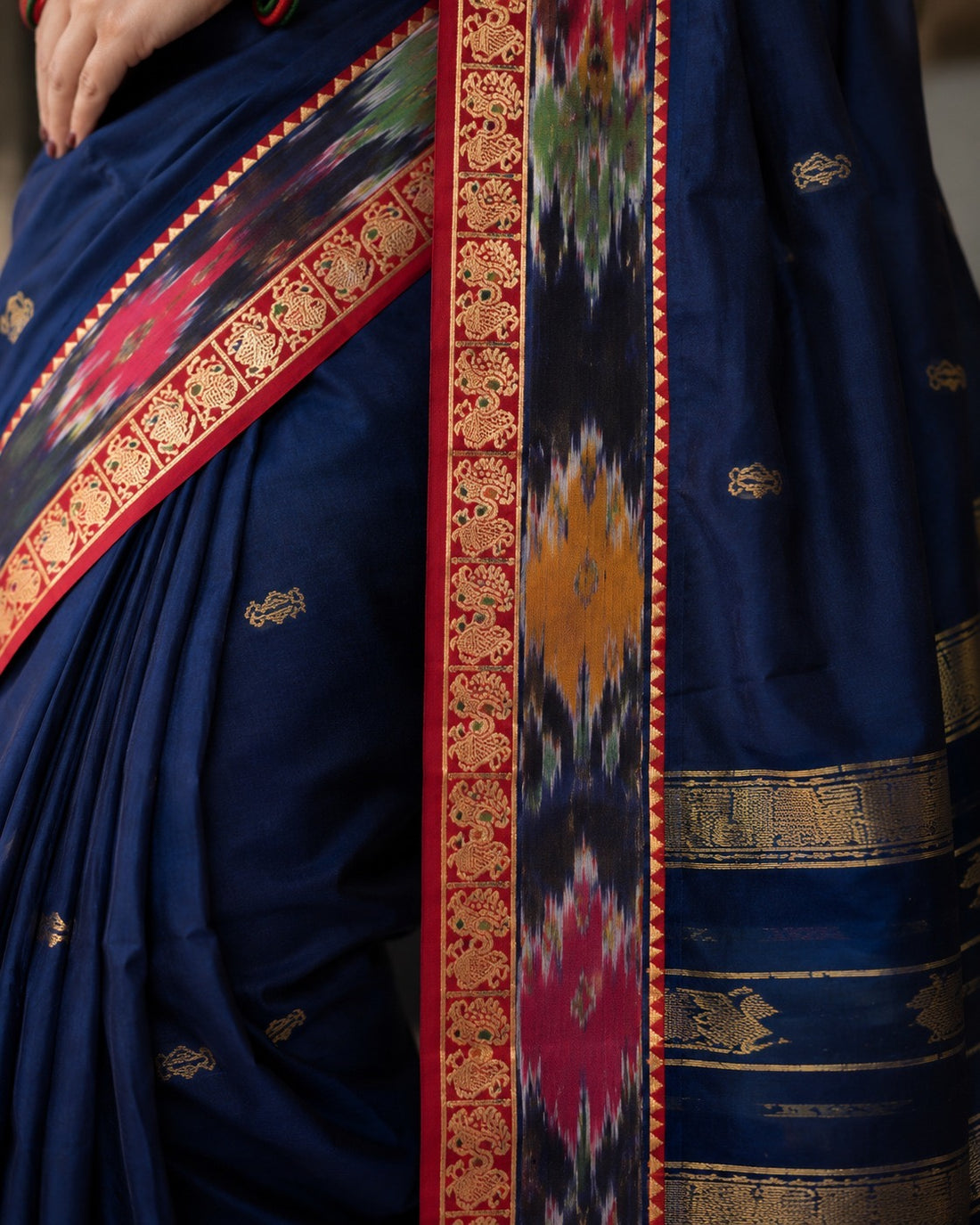 Peacock and Patolla Rich Zari Woven Border Saree