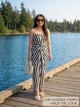 Stripes black black and white dress