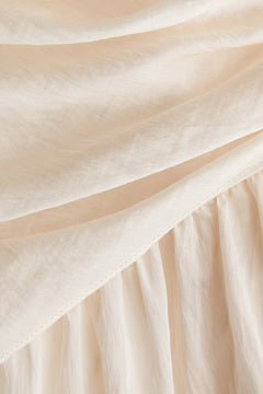 Ivory Whisper Draped Bandeau Dress for Women