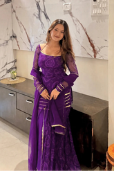 Noor Gulnaar Bandhani Sharara Set