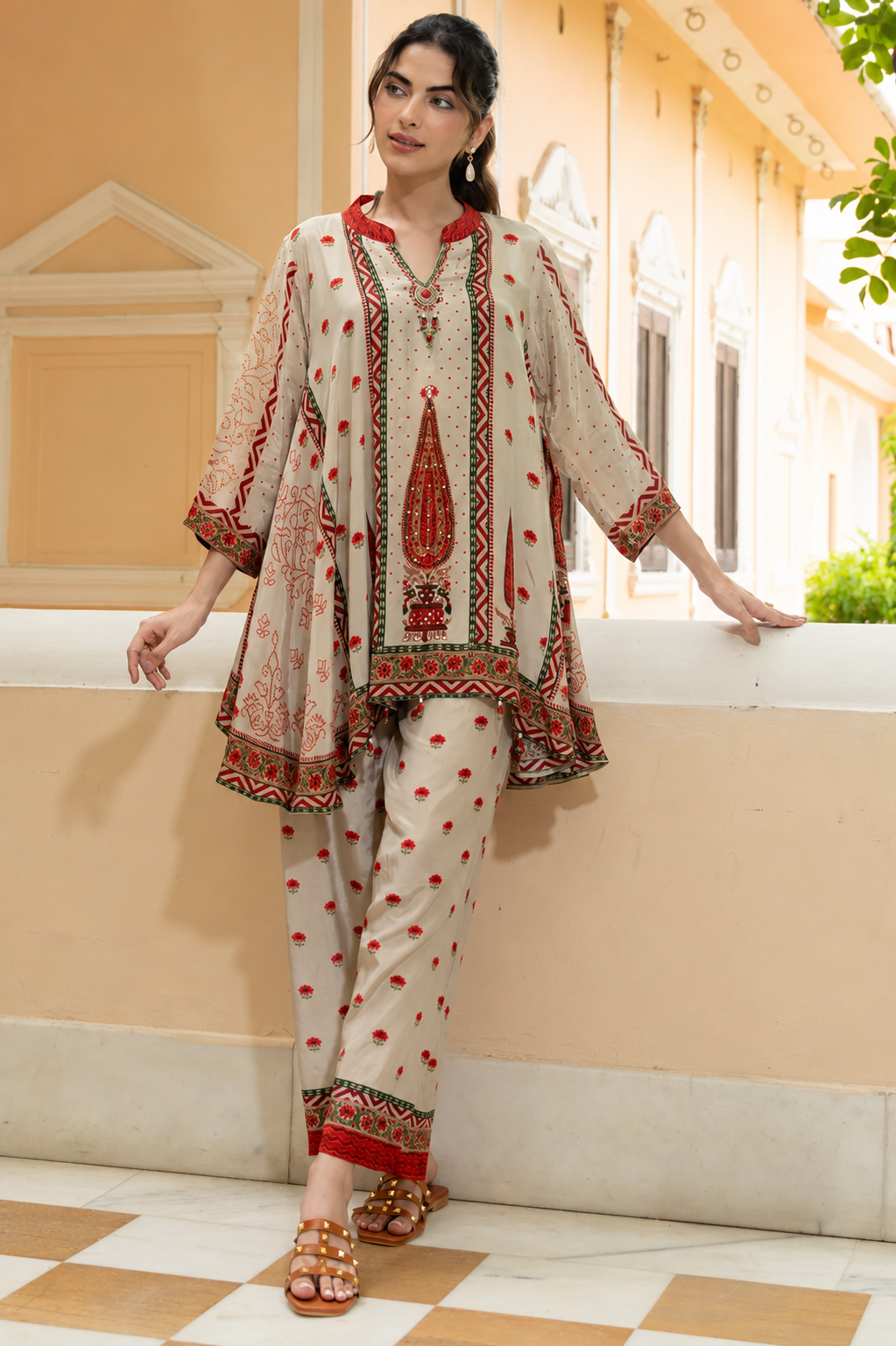 Zariya Ethnic Crepe Co-Ord Set