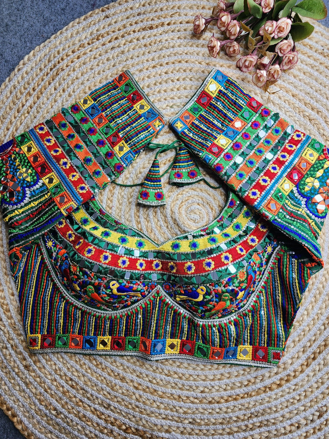 Navratri Rangrez Rasiya Mirror Work Blouse