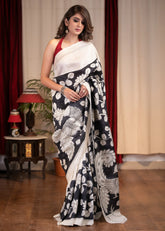 Exclusive Pure Silk Kalamkari Print Pre-draped Saree
