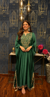Emerald Green Choga Kaftan Dress