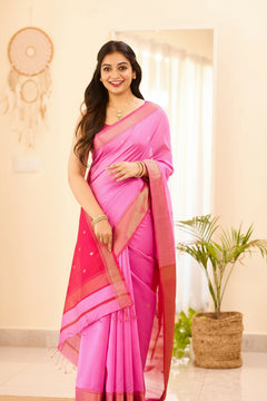 Maheshwari Silk Handloom Cotton Saree