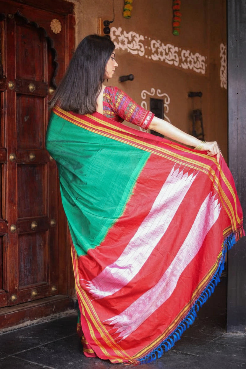 Ilkal Saree with Pure Resham Pallu