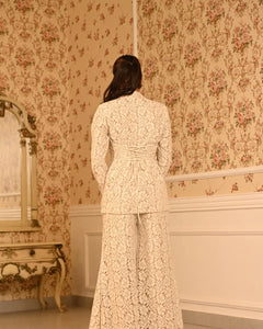 Ivory Lace Blazer Co-ord Set