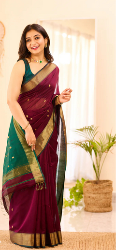 Maheshwari Silk Handloom Cotton Saree