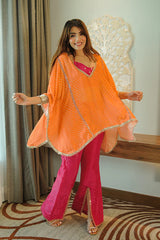 Satin Silk Neermohi Elegant Kaftan Set
