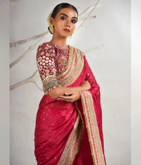 Festive saree and blouse set