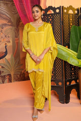 Sunehri Yellow Chinon Adaa Suit