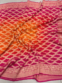 Designer Bandhej Saree