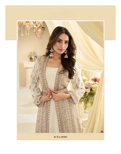 Heavy Simar Silk Embroidered Sharara set