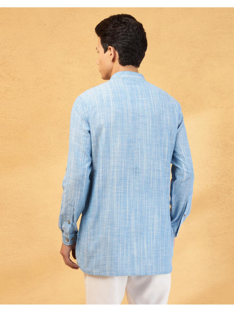 Neelansh Sky Blue Short Kurta