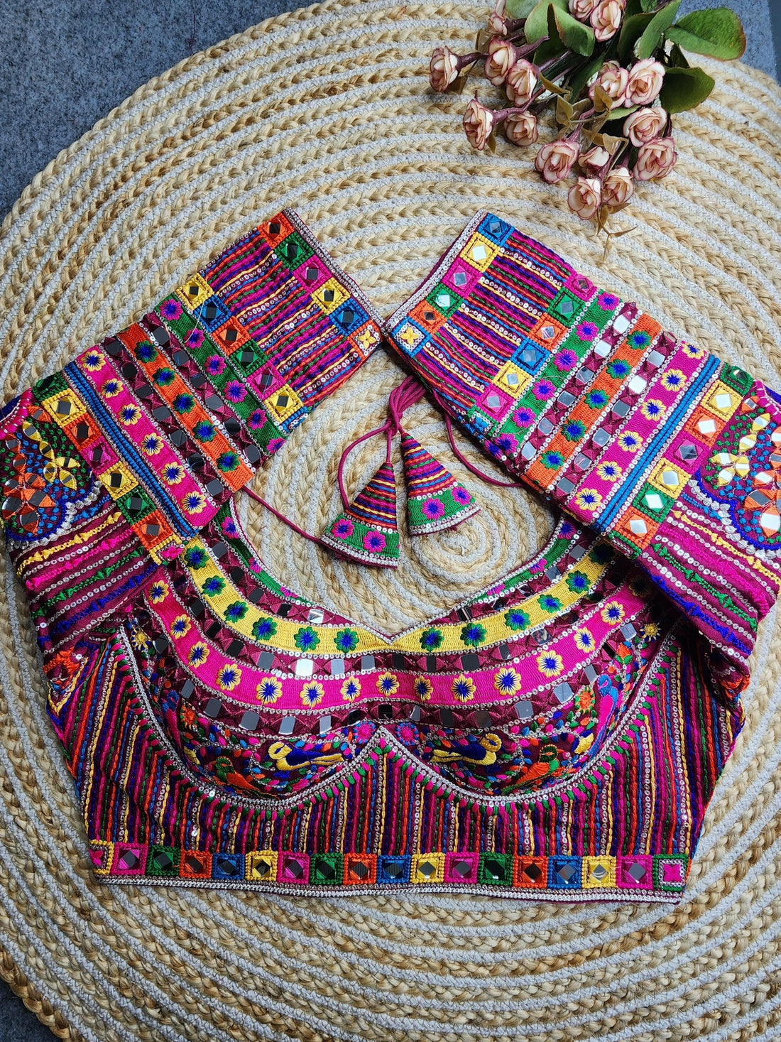 Navratri Rangrez Rasiya Mirror Work Blouse