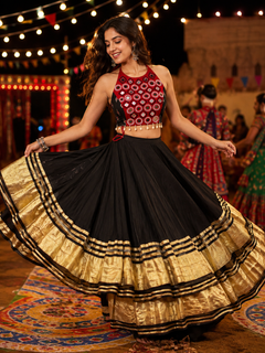 Pure Roman Cotton Silk 8+ Meter Flared Only Ethnic Skirt