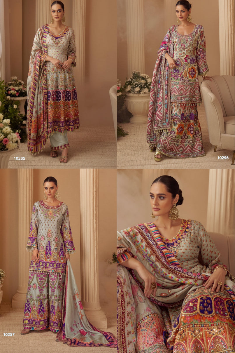 Royal Crepe Silk Handwork Suit Collection