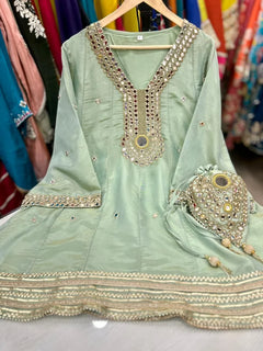 Aarika Lime Festive Dhoti Set