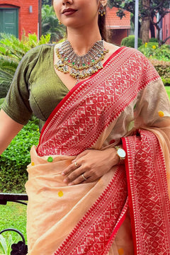 Jamdani Tussar Weave Saree
