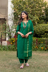 Bottle Green Doria Set- By Reet Lifestyle