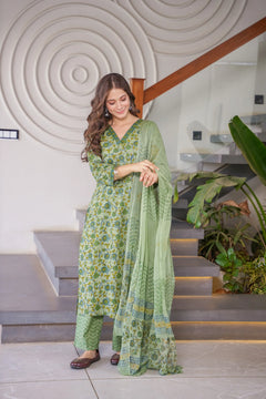 Seema Cotton Straight Suit Set- By Reet Lifestyle
