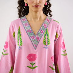 Begum’s Bagh Printed Co-ord Set in Baby Pink- By Reet Lifestyle