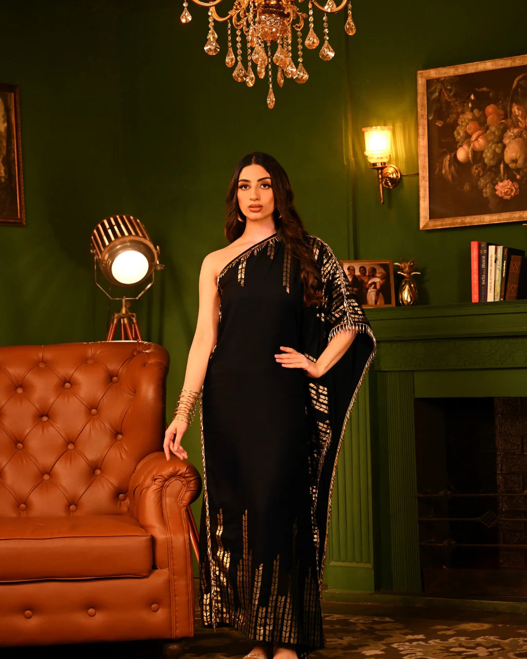 Gold Oak Foil Kaftan