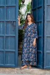 Dark Blue Jahota Pant Set