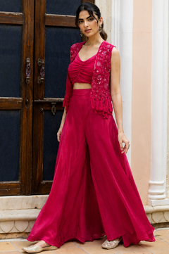 Fringe Flair Embroidered Jacket Set