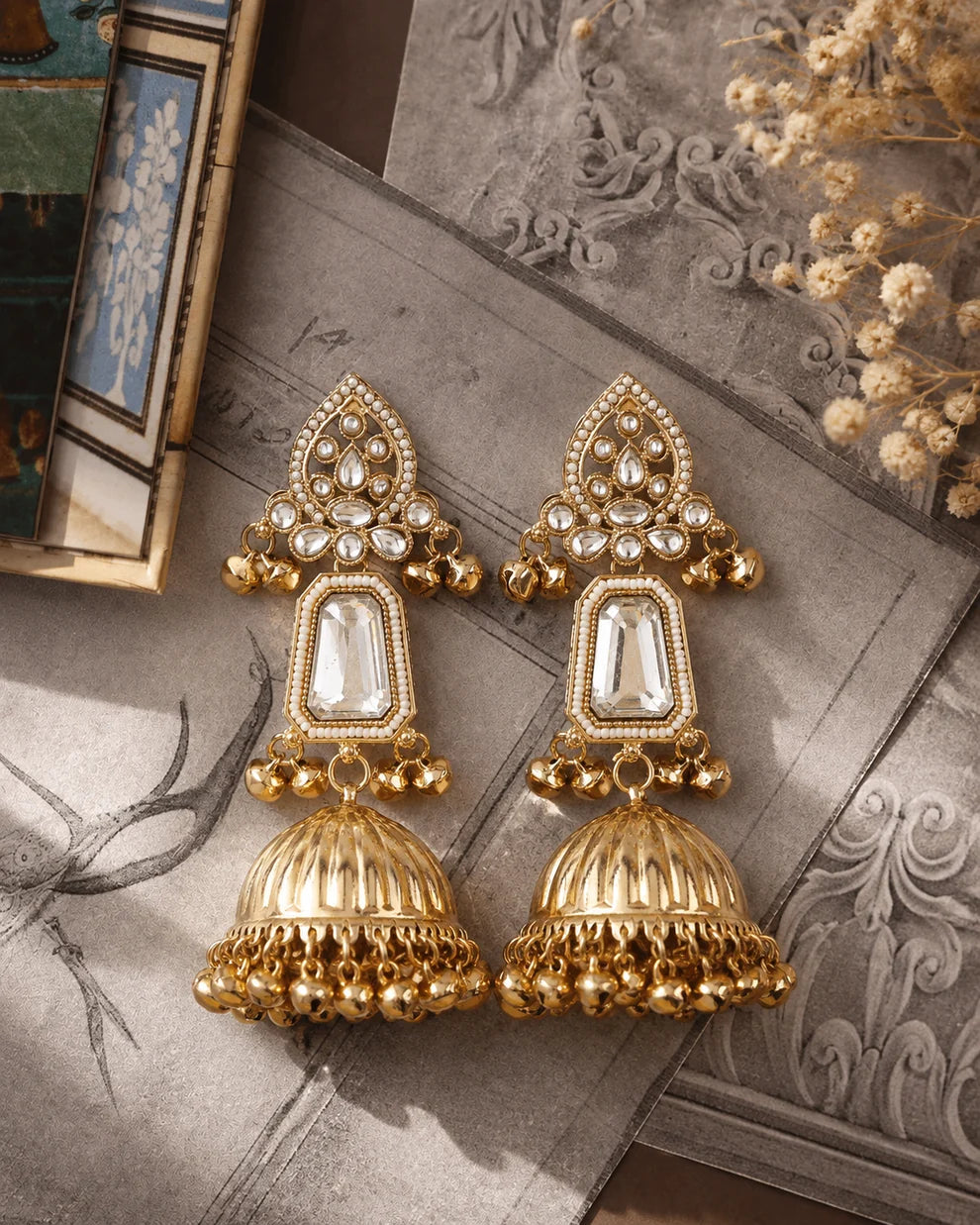 Rajmahal Ghungroo Statement Jhumkas