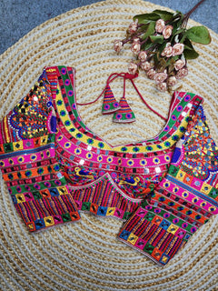 Navratri Rangrez Rasiya Mirror Work Blouse