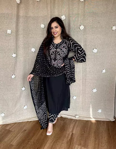 Rangrez Noir Bandhej Suit