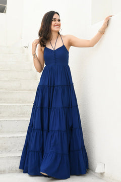 Midnight Breeze Tiered Maxi Dress