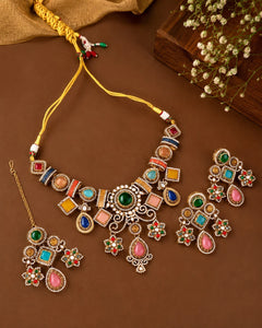 Rajmahal Rangmoti Necklace Set