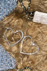 Silver Seed Bead Sweetheart Earrings