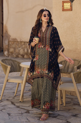 Black Crepe Boho Noir Kaftan Set