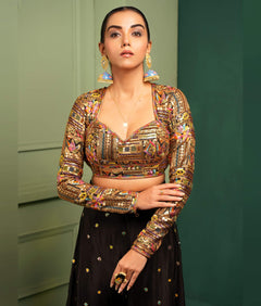 Handcrafted palazzo with sequin work