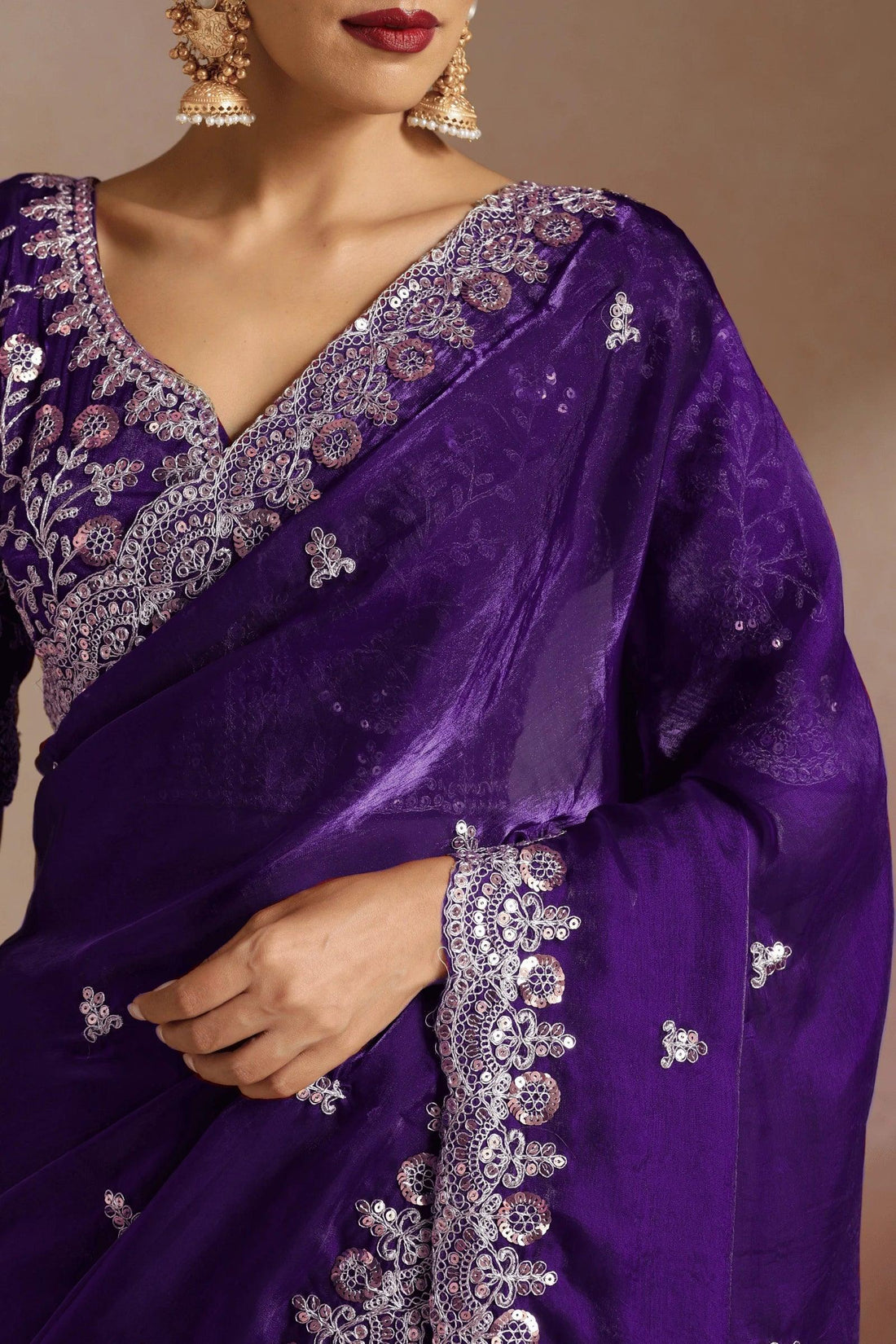Royal Amethyst Ready-to-Wear Saree with blouse