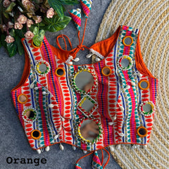 Navratri Rangmahal Mirror Work Blouse