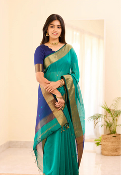 Maheshwari Silk Handloom Cotton Saree